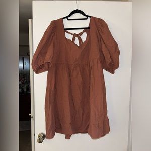 Arula Brown Bow Back Dress